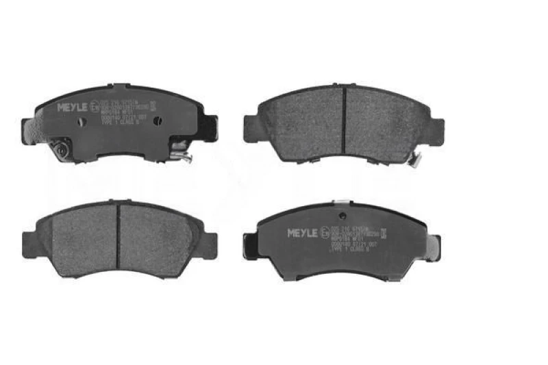Image of MEYLE 025 216 9715/W Brake pad set Front Axle, with acoustic wear warning, Original Quality, with anti-squeak plate Brake Pad Set,disc brake (402)
