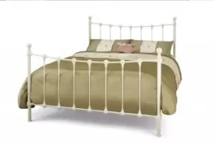 Image of Serene Marseilles 4ft Small Double Ivory Metal Bed