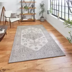 Image of Miami 19517 Flat Weave Outdoor Rug, Grey/Beige, 160 x 230 Cm - Think Rugs