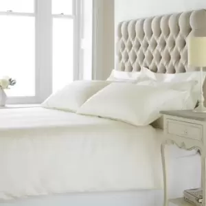 Image of Riva Home Eton Satin Stripe Duvet Cover Set (200 Thread Count) (Super King) (Cream)