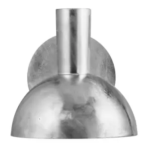 Image of Arki 20cm Outdoor Dome Wall Lamp Galvanized, E27, IP54