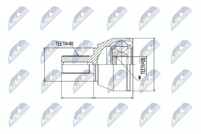 Image of NTY CV joint kit NTY NPZ-FR-039