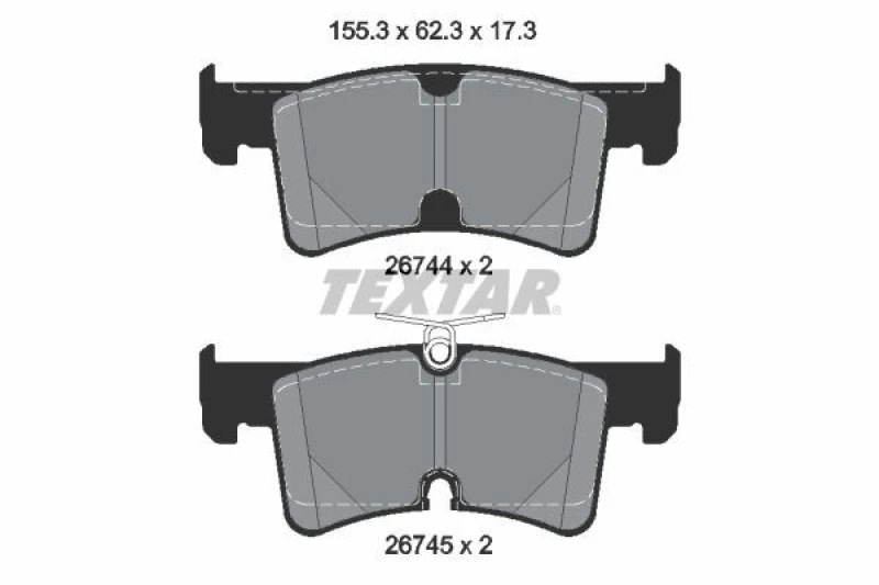 Image of Brake pad set TEXTAR 2674401