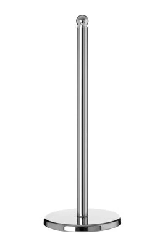 Image of Premier Housewares Durably Constructed Chrome Roll Holder, Stable Tall Kitchen Tissue Roll Holder, Durable Paper Towel Holder Silver