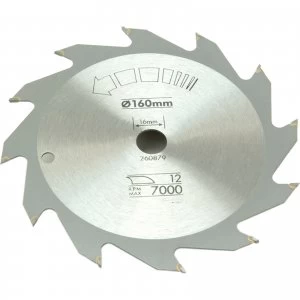 image of Black and Decker Piranha TCT Fast Rip Circular Saw Blade 160mm 12T 16mm