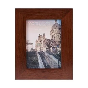 Image of 5" x 7" - Impressions Flat Edge Rosewood Finish Photo Frame