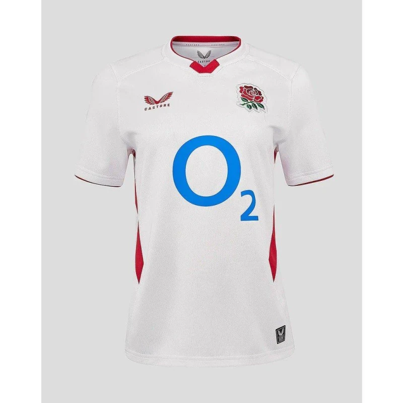 Image of Castore England Rugby Home Shirt 2025 Womens White/Red female 10 (S)