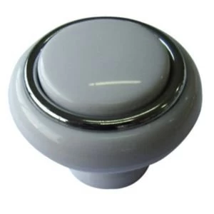 Image of BQ White Round Furniture Knob Pack of 10