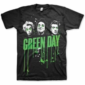 Image of Green Day Drips Mens Black T Shirt Large