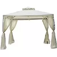 image of Outsunny Gazebo 84C-133CW Cream 2630 x 2950 x 2950 mm