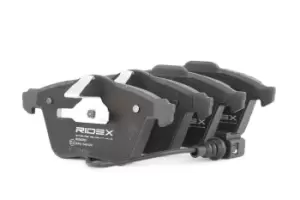 Image of RIDEX Brake pad set 402B0288 Brake pads,Brake pad set, disc brake VW,AUDI,SKODA,Golf IV Schragheck (1J1),Golf V Schragheck (1K1),Passat Variant (3C5)