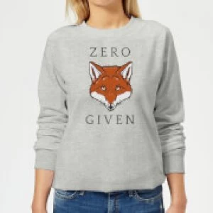 Image of Zero Fox Given Womens Sweatshirt - Grey - 3XL