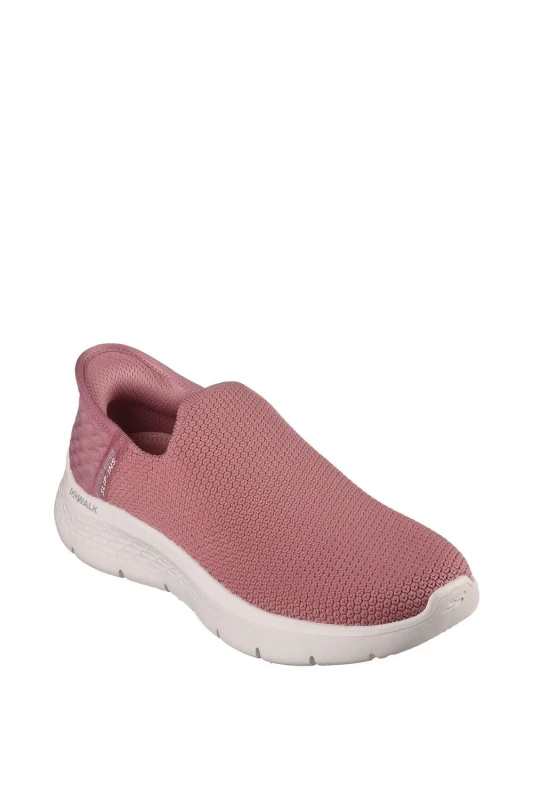 Image of Skechers 'Go Walk Flex - Sunset View' Slip On Shoes Pink