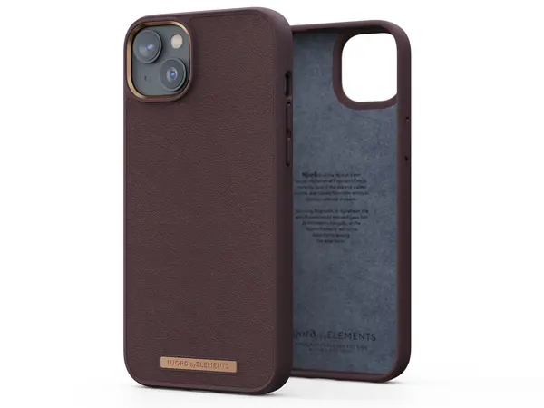 Image of Njord byELEMENTS Genuine Leather Case for Apple iPhone 14 Plus Brown NA42GL05