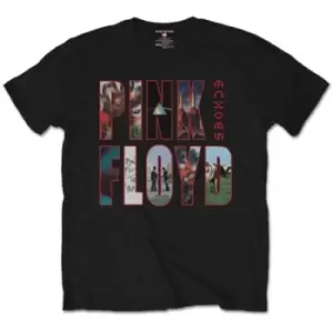 Image of Pink Floyd - Echoes Album Montage Unisex XX-Large T-Shirt - Black