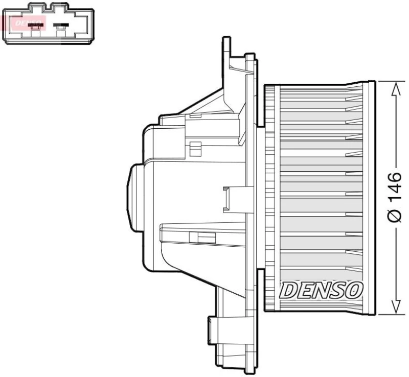 Image of DENSO Blower motor DENSO DEA21014