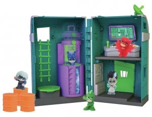 image of PJ Masks Nighttime Micros Romeo's Lair Playset