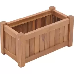 Raised Bed 50x25x25cm Solid Teak Wood Vidaxl Brown