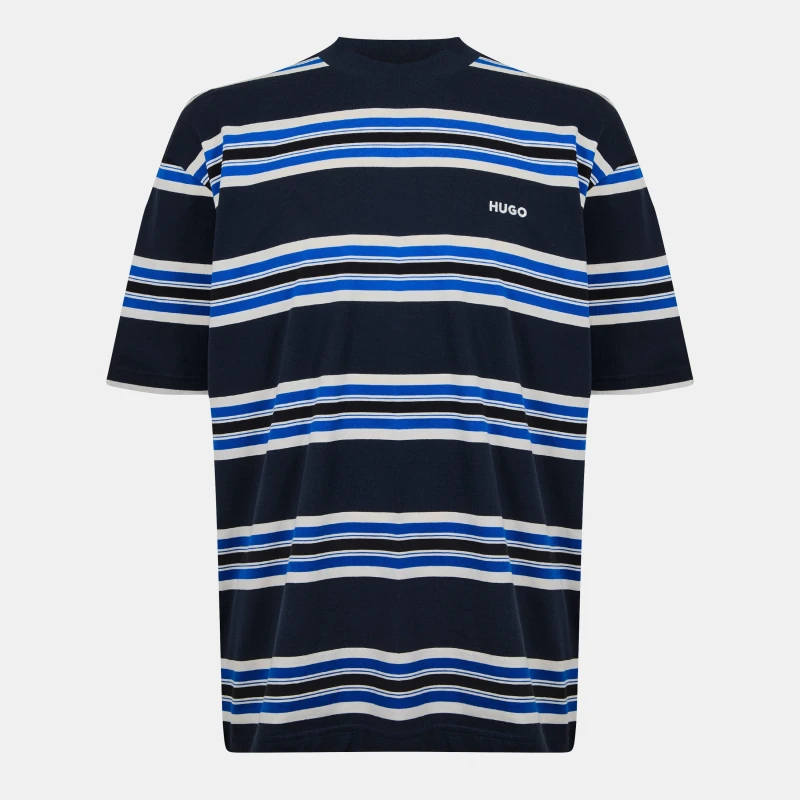 Image of Hugo Mens Natinolo 01 Regular Fit T-Shirt Dark Blue 405 male S