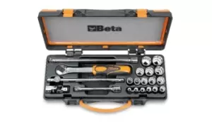 image of Beta Tools 910B/C16 21pc 3/8" Sq Drive Bi-Hex Socket & Accessory Set 009100937