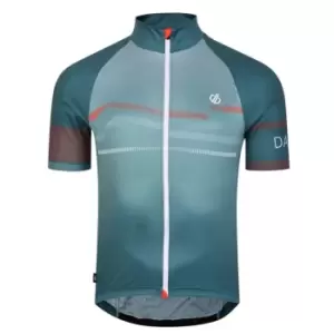 Image of Dare 2b AEP Revolving Short Sleeve Jersey - MedGrnWvePrt