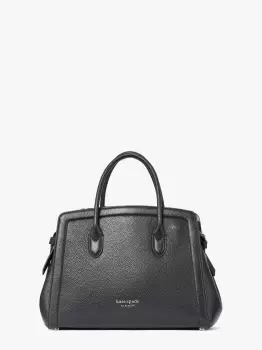 image of Kate Spade Knott Medium Satchel, Black, One Size