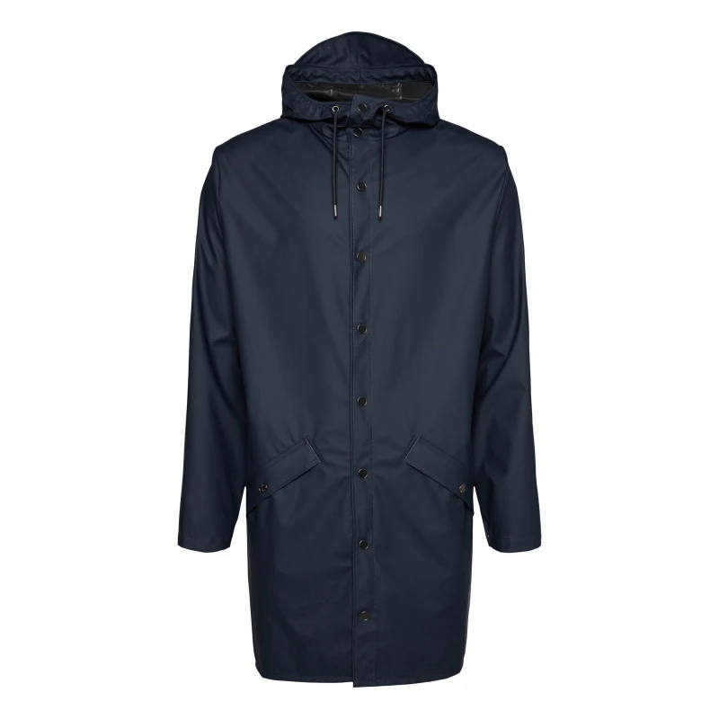 Image of Rains Long Jacket - Blue Blue M