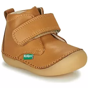 Image of Kickers SABIO boys's Childrens Mid Boots in Brown. Sizes available:2 toddler,3 toddler,4 toddler,4.5 toddler,5.5 toddler,6 toddler