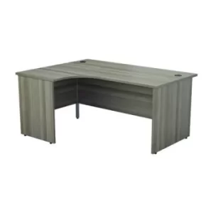 Image of Jemini Radial Left Hand Desk Panel End 1600x1200x730mm Grey Oak KF805014