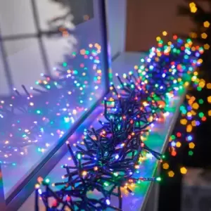 image of 2000 LED Cluster Christmas Lights - 29m Indoor & Outdoor Multi Function Timer Megabrights - Multi Colour - The Winter Workshop