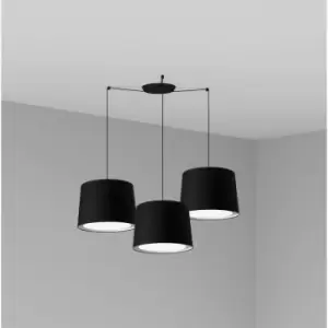 Image of Faro CONGA - Triple Cylindrical Cluster Drop Light Black, E27