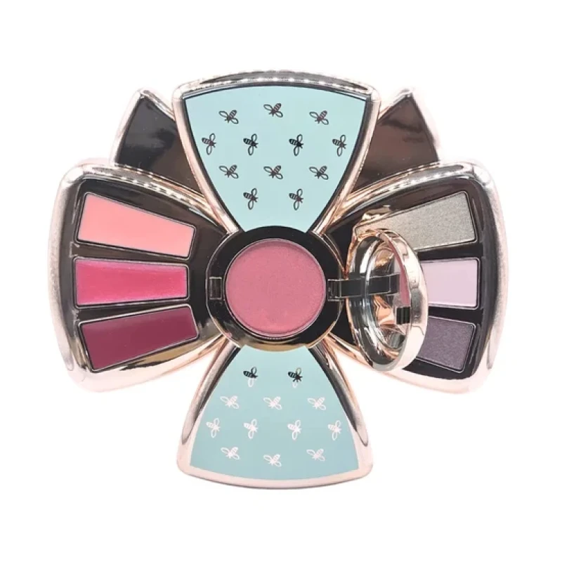 Image of Naj Oleari Il Fiocco Makeup Set Power Blush + Eyeshadow + Lip Gloss + Lipstick Teal
