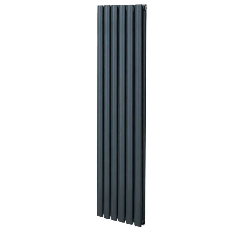 Image of Monstershop Oval Column Radiator - 1600Mm X 360Mm - Anthracite Grey 213025