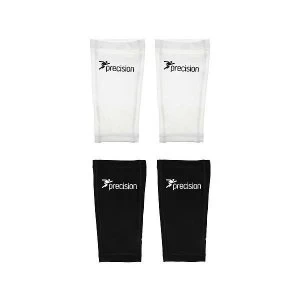 Image of Precision Pro Matrix Shinguard Sleeves White/Black Large