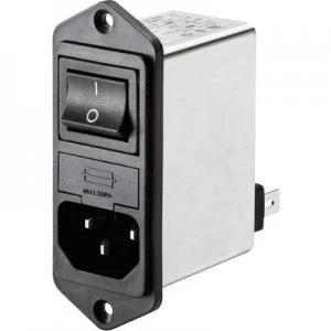 image of Mains filter switch IEC socket 250 V AC 1 A 7.5 mH