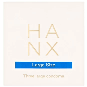 image of Hanx Ultra Thin Vegan Condom - Large Size (3 pack)