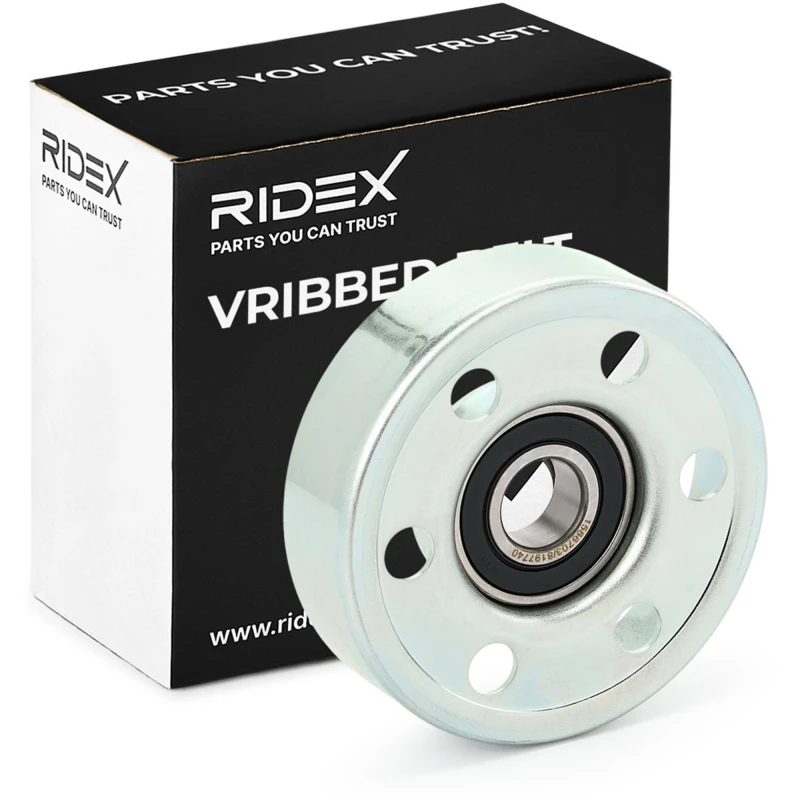 Image of RIDEX 312D0047 Idler Pulley Deflection/Guide Pulley,v-ribbed belt (312)