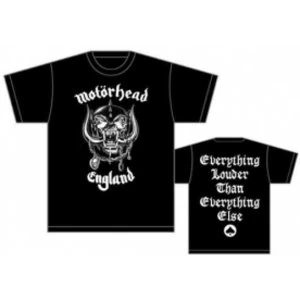 image of Motorhead England Mens T Shirt: Large