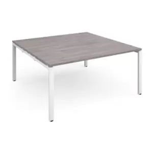 Image of Dams MTO Adapter Square Boardroom Table 1600mm x 1600mm - White Frame, Beech Top