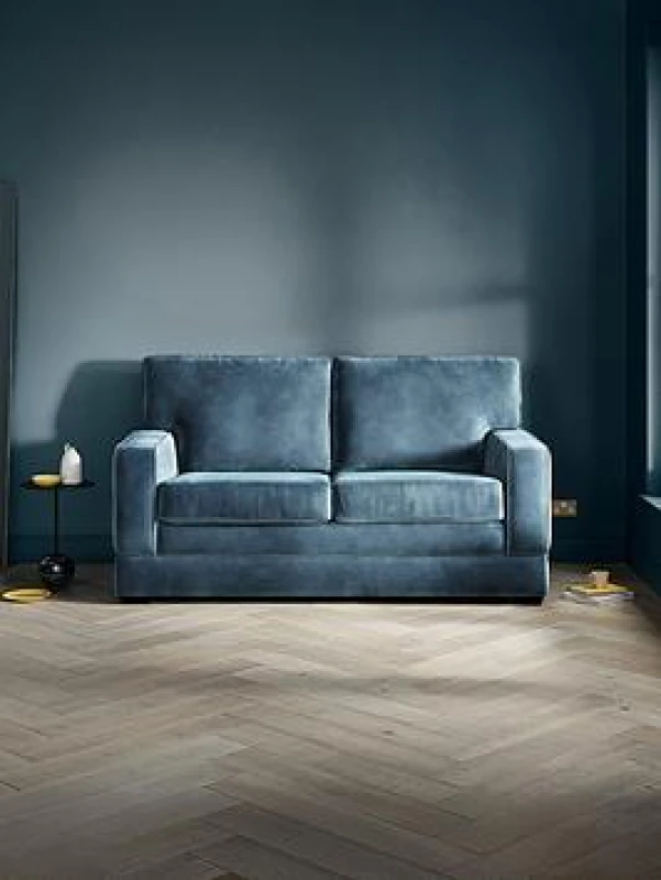Image of Jay-Be Jay-Be Urban Luxe Velvet 2 Seater Sofa Bed with Pocket Mattress Charcoal 2 seater