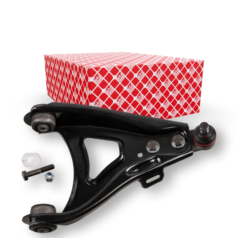 Image of FEBI BILSTEIN 19646 Suspension arm Control Arm, Sheet Steel, Lower, with ball joint, with rubber mounts Sheet Steel Track Control Arm (273)