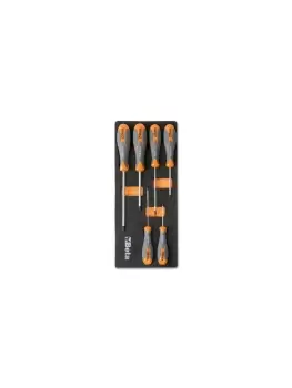 image of Beta Tools M172 6pc "Max" Phillips Screwdriver Set in Soft Tray for Roller Cab