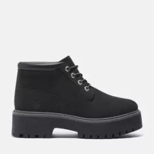 Image of Stone Street Timberland Premium Platform Waterproof Chukka For Her In Monochrome Black Black, Size 3.5