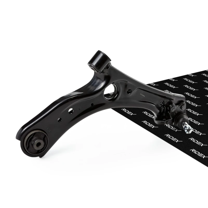 Image of RIDEX 273C1876 Suspension arm Control Arm, Steel, Front Axle Right, with rubber mount Steel Track Control Arm (273)