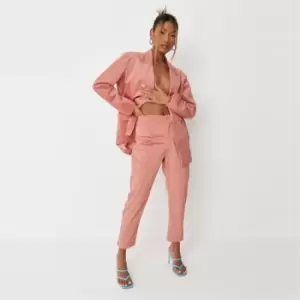 image of Missguided Petite Tailord Cord Cigarett Trser Coord - Pink