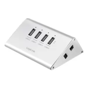 image of LogiLink UA0224 High-Speed 4-Port USB 2.0 Hub - White