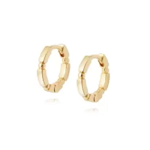 Daisy London Jewellery 18ct Gold Plated Sterling Silver Stacked Huggie Hoops 18Ct Gold Plate