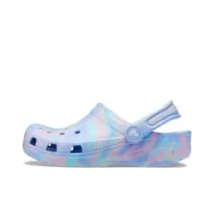 image of crocs Classic Marbled Clog Kids, Blue Bolt/Multi