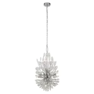 Image of Peacock 14 Light Pendant, Crystal