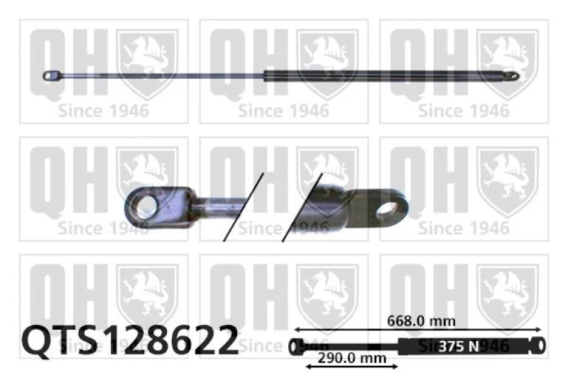 Image of QUINTON HAZELL Bonnet strut QUINTON HAZELL QTS128622